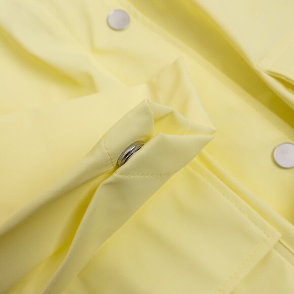 RAINS Rain Jacket Hooded Waterproof Coat Curve W Belted Straw Yellow XLarge - Picture 7 of 14